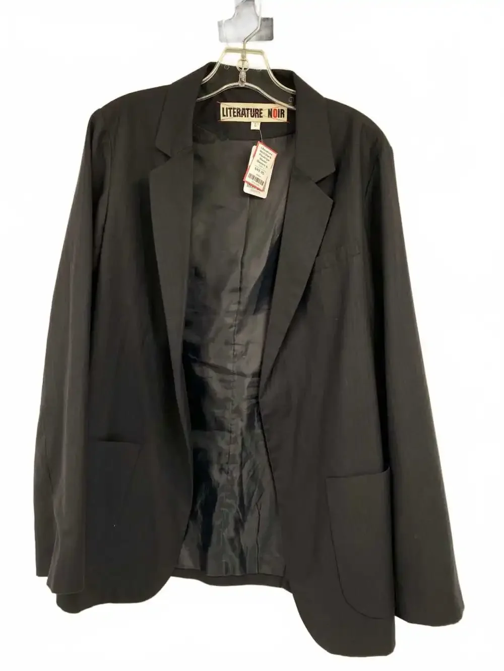 Literature Nior Striped Blazer | Black Nylon-Polyester, Regular L